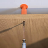 Countersunk Spectre Screw being tightened up into a Space-Plug Adjustable Spacer Fixing