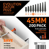 Create 45mm Service Void - Datum Pegs
