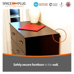 Safely Secure Furniture to the wall, with a Space-Plug.