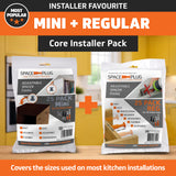 Space-Plug Core Installer Pack | Mini 25 + Regular 25 | 15-50mm | Kitchen Cabinet Fixing Kit