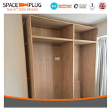 Custom Install Of Wardrobe In Bedroom Using Space-Plug Adjustable Spacer Fixings