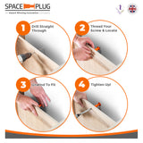 Space-Plug Core Installer Pack | Mini 25 + Regular 25 | 15-50mm | Kitchen Cabinet Fixing Kit